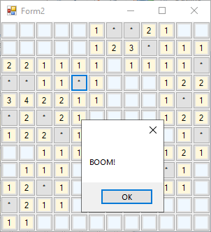 Minesweeper — boom!